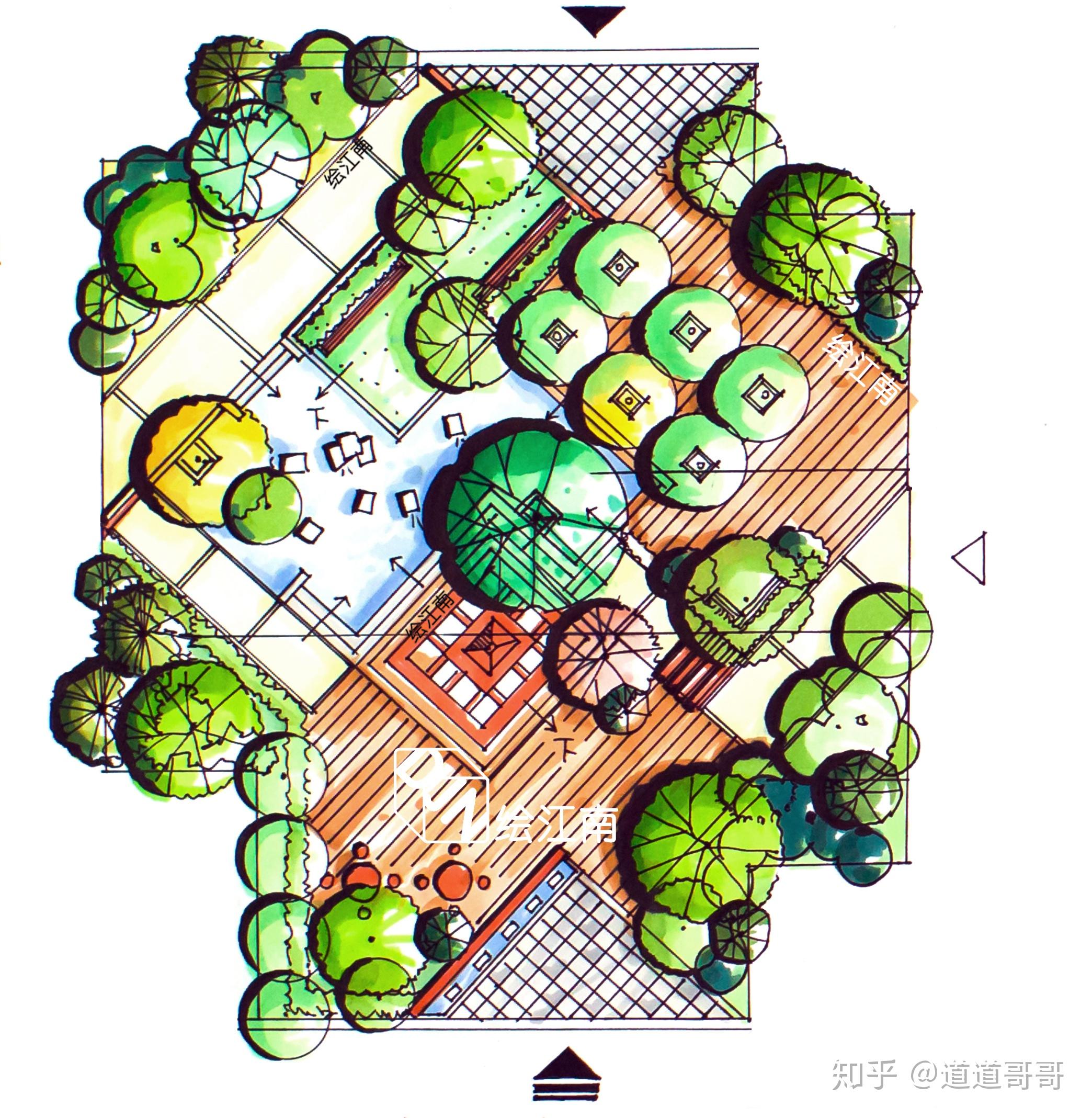 景观设计考研手绘快题 |空间|景观设计|无非设计考研 - 站